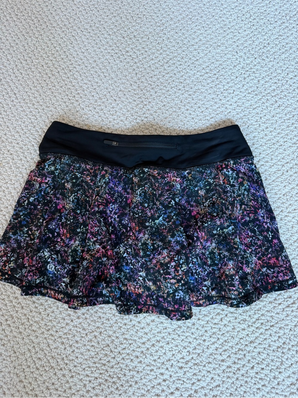 lululemon athletica Black Multicolor Floral Print Skort - Picture 2 of 4